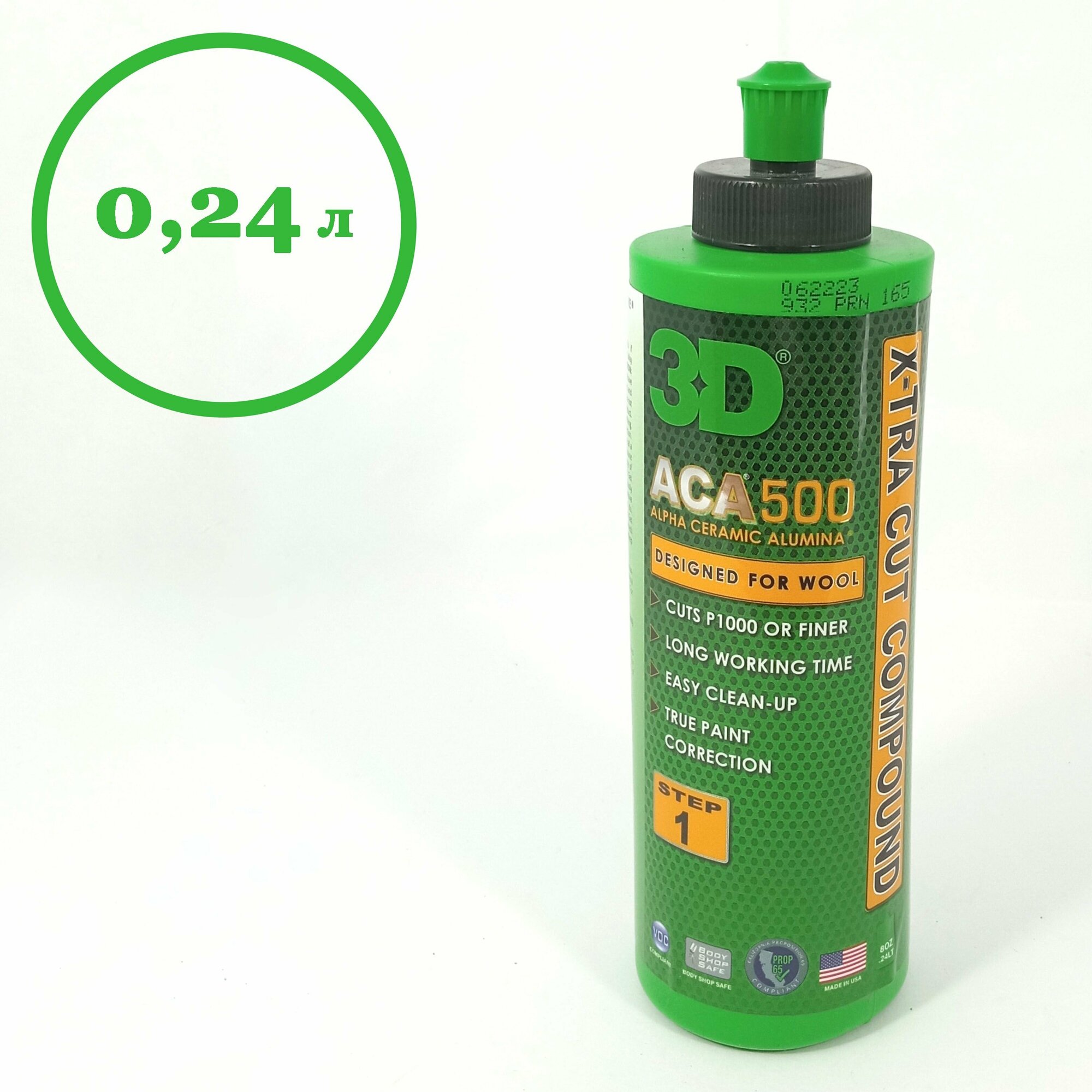 Паста полировальная 3D 500 ACA X-TRA Cut Compound крупноабразивная 0,94л