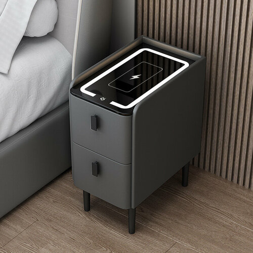 Тумба прикроватная LevelMore, с зарядкой и подсветкой, 30х40х45 см