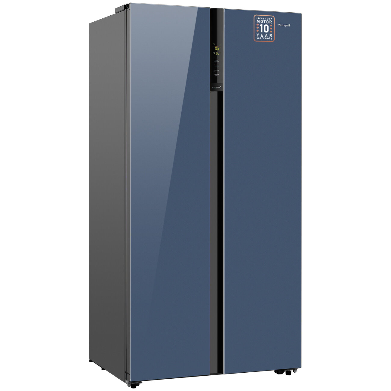 Холодильник Weissgauff WSBS 600 NoFrost Inverter Blue Glass - фотография № 7