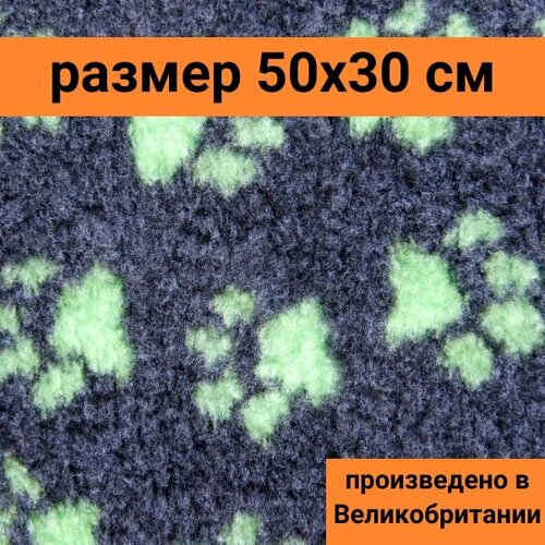 ProFleece меховой коврик на нескользящей основе, цвет угольный с мятным 50х30см