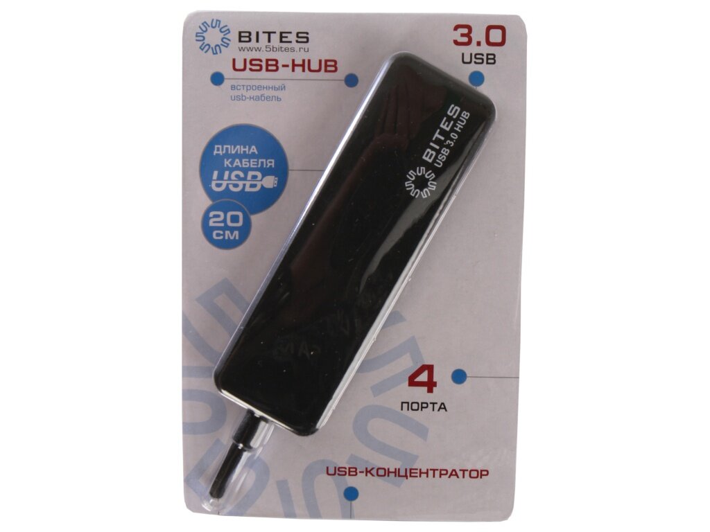 USB-хаб 5bites HB34-310BK - фото №10