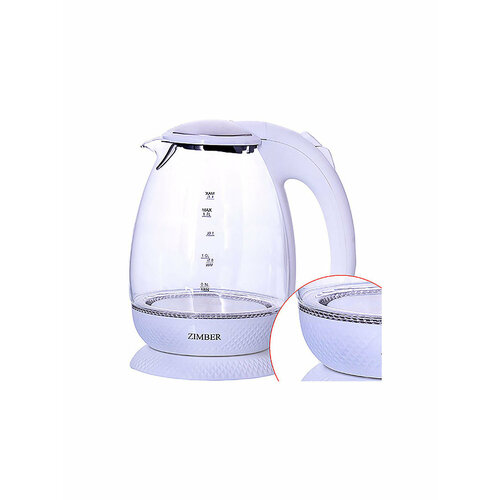 Чайник электрический Zimber стеклянный с подсветкой 17 л 2200 ВТ 392000₽