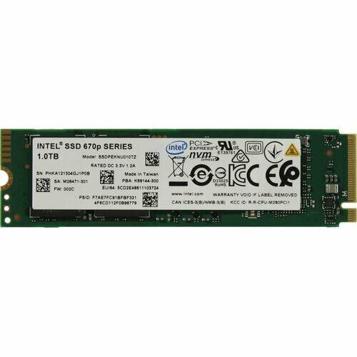 SSD накопитель INTEL 670P SSDPEKNU010TZX1 1ТБ, M.2 2280, PCI-E x4, NVMe [ssdpeknu010tzx1 99a39p] - фото №20