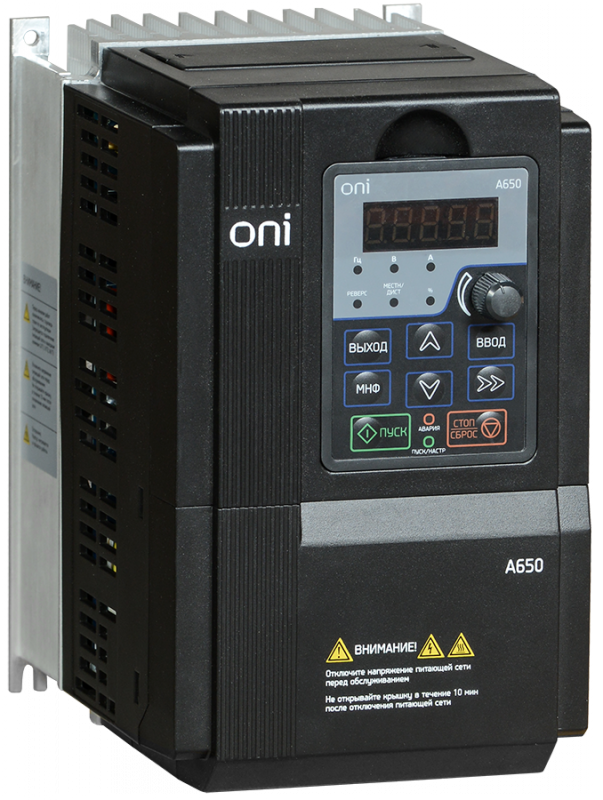 Преобразователь частоты A650 380В 3Ф 3,7kW 9,5А ONI