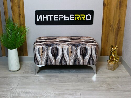 Изображение товара Пуфик «Монца», интерьерро, велюр, на металлических ножках, 40х80х40см, нагрузка до 150 кг