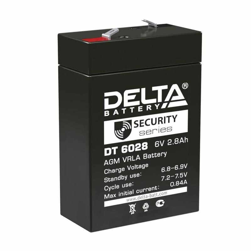 Аккумулятор ОПС 6В 2.8А. ч Delta DT 6028