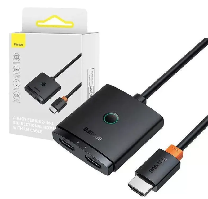 Аксессуар Baseus AirJoy Series 2-in-1 Bidirectional HDMI Switch + кабель 1m Cluster Black B01331105111-01