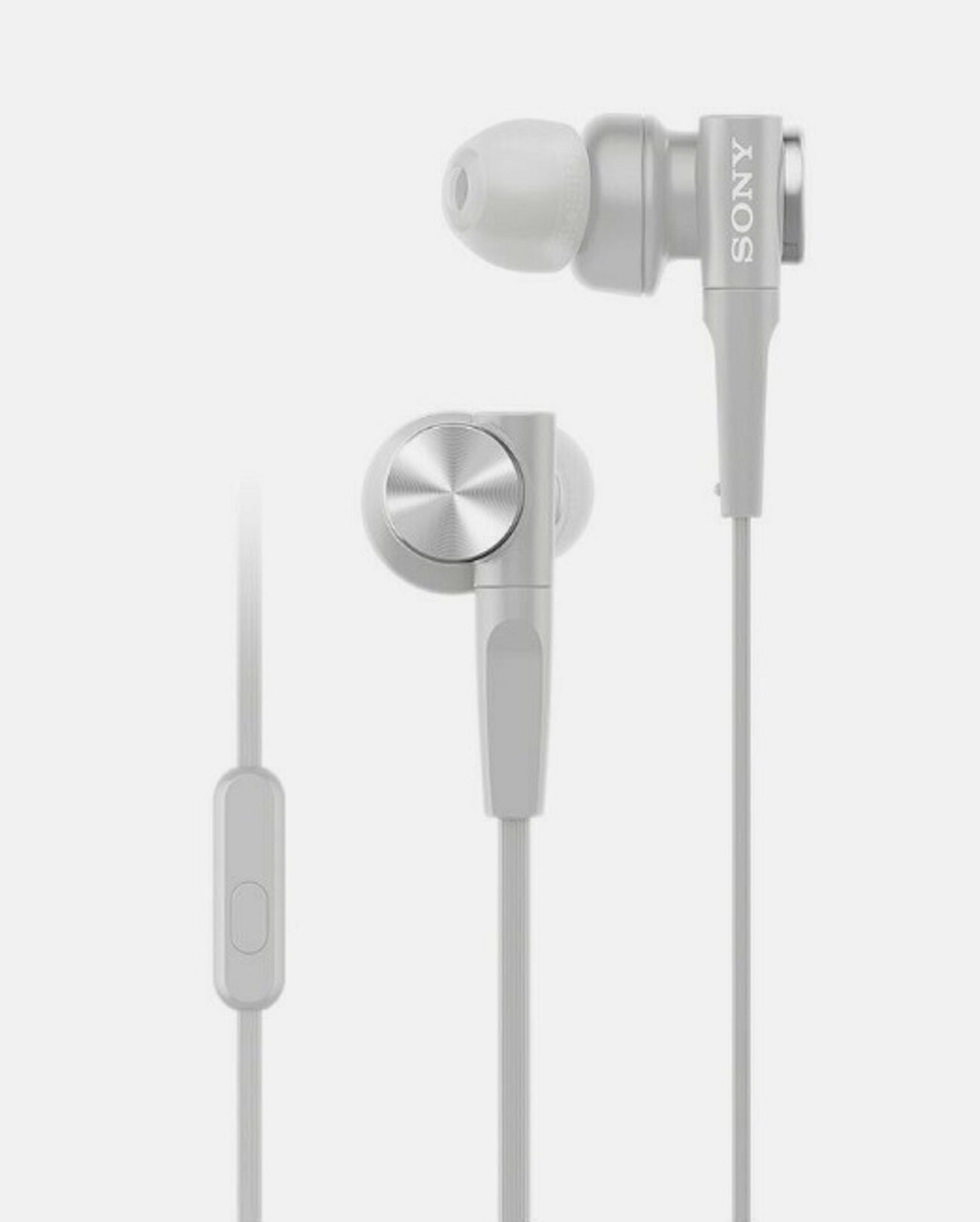 Наушники-вкладыши Sony MDR-XB55AP серые