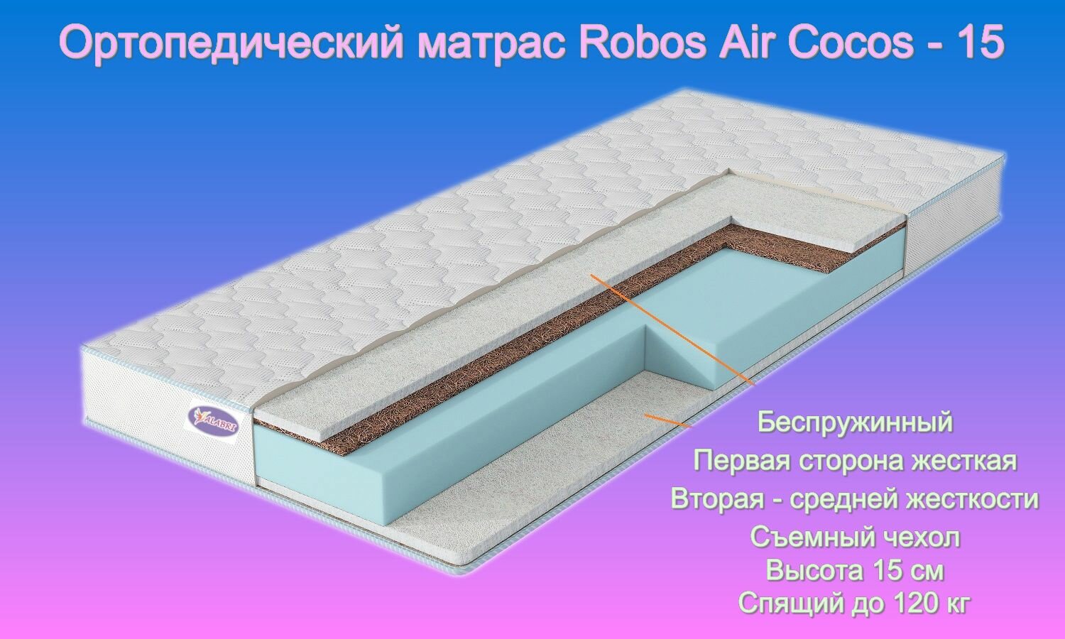 Матрас ALABRI Robos Air Cocos 70х160х15