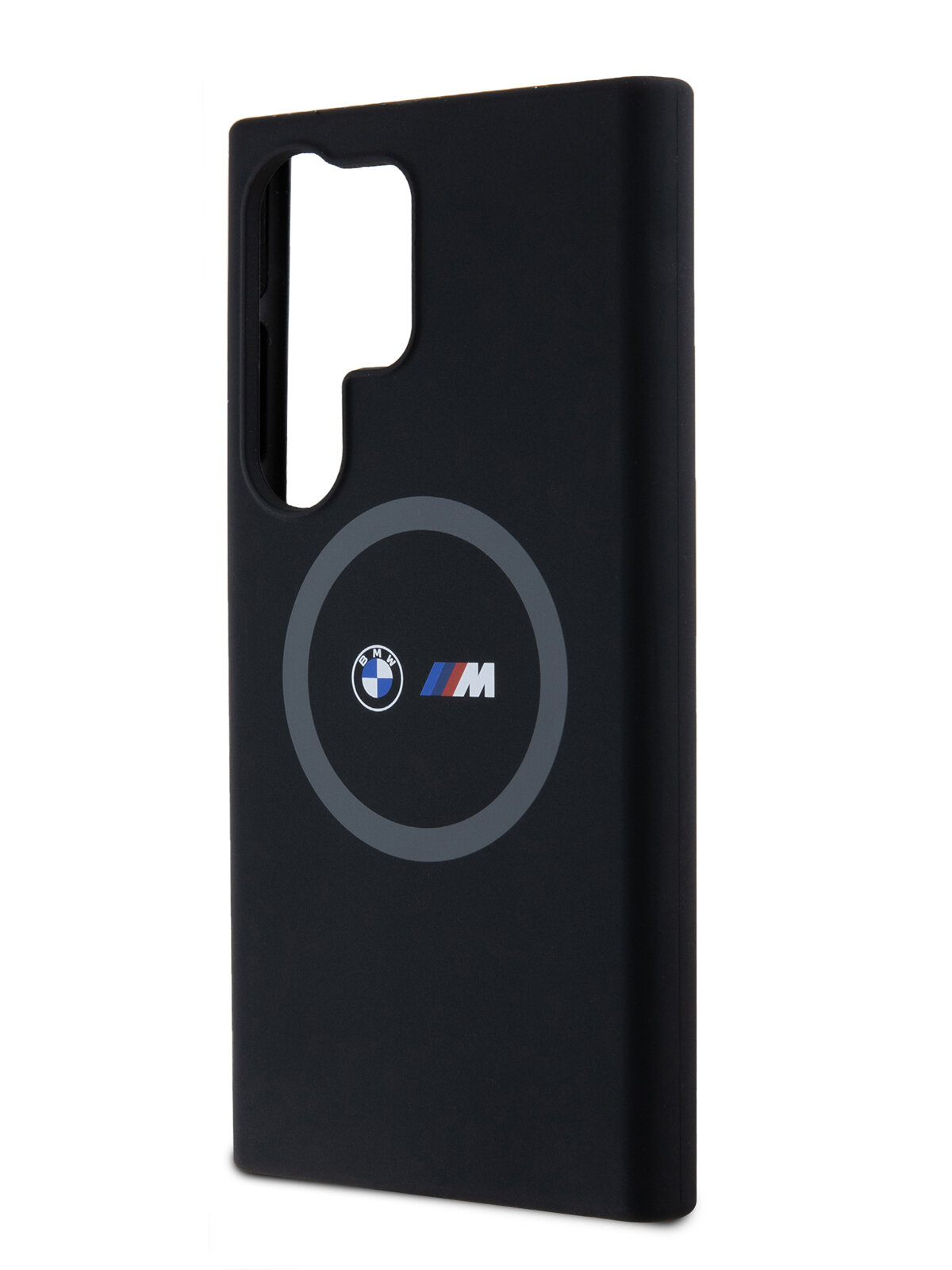 BMW для Galaxy S24 Ultra чехол M-Collection Liquid silicone Laser Ring Hard Black (MagSafe)