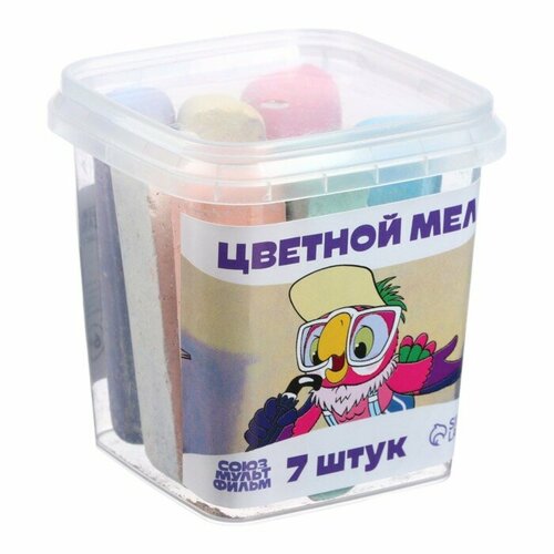 Набор цветных мелков Попугай Кеша 7 цветов 273₽