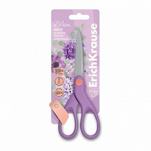 Ножницы 16 см ErichKrause Unity Pastel Bloom блистер микс 441₽