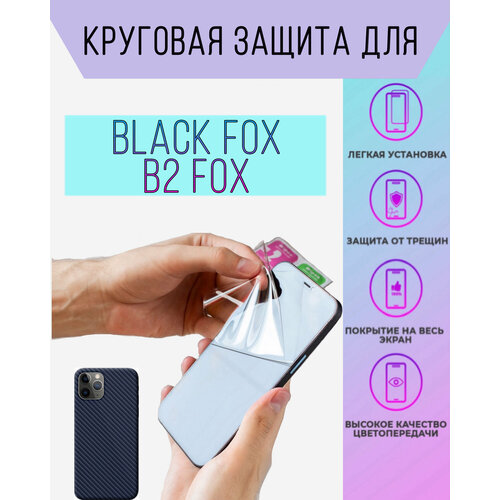 Полиуретановая защита BlackFox B2Fox глянцевый экран, синяя текстура