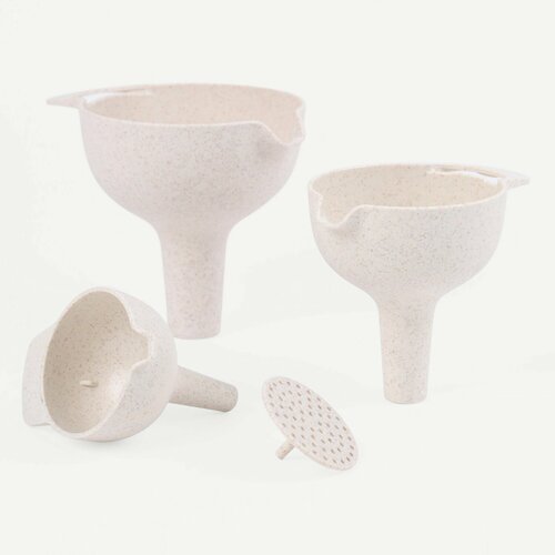 Набор воронок 3 шт пластик бежевый в крапинку Soft speckled 399₽