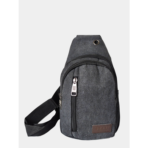 Рюкзак мужской, однолямочный, черный рюкзак слинг текстиль черный