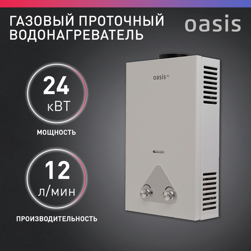 Газовая колонка / водонагреватель газовый проточный для воды Oasis Eco модель W-24 газовая колонка oasis eco w 16 белая