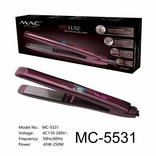 Профессиональный выпрямитель для укладки волос Утюжок для стайлинга и выпрямления волос Бордовый 672000₽