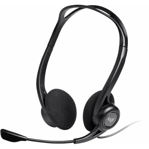 Наушники с микрофоном Logitech 960 черный (981-000100) 981 000100 гарнитура logitech headset 960 usb