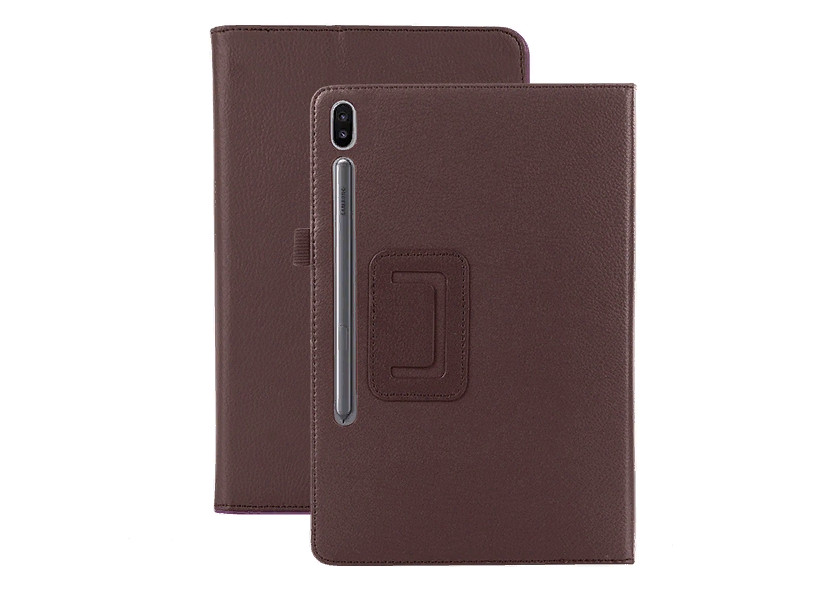 Защитный чехол-обложка с подставкой MyPads для Samsung Galaxy Tab S7 11 SM-T870 / T875 (2020) коричневый кожаный