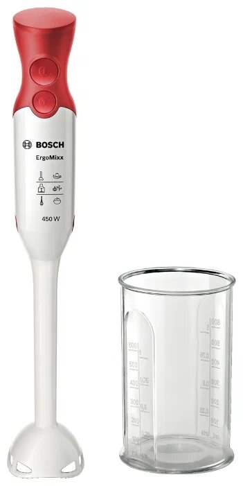 Погружной блендер Bosch MSM 64010, белый/красный