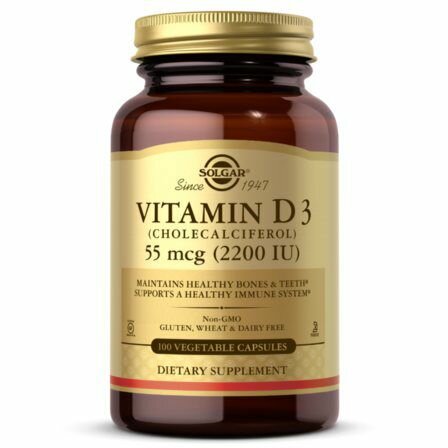 Solgar Vitamin D3 55 Mg (2200 IU) Vegetable Capsule (50 вег. капсул) витамин Д3