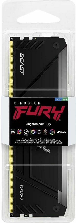 Оперативная память Kingston Fury Beast KF432C16BB2A/8 DDR4 - 1x 8ГБ 3200МГц DIMM Ret