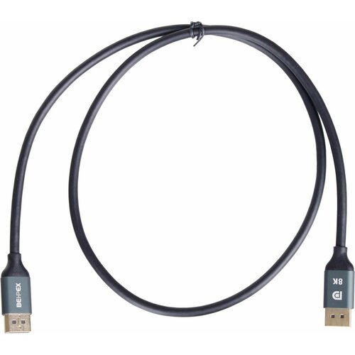 Кабель Display Port Ultra HD, DisplayPort (m) - DisplayPort (m), GOLD , 1м, пакет, черный
