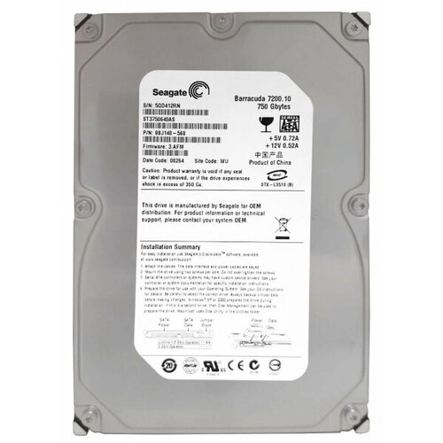 Жесткий диск Seagate 9BJ148 750Gb SATAII 3,5 HDD