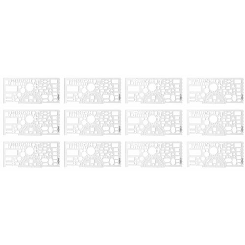 InФормат Линейка офицерская морская, пластик, 20 см, 12 шт