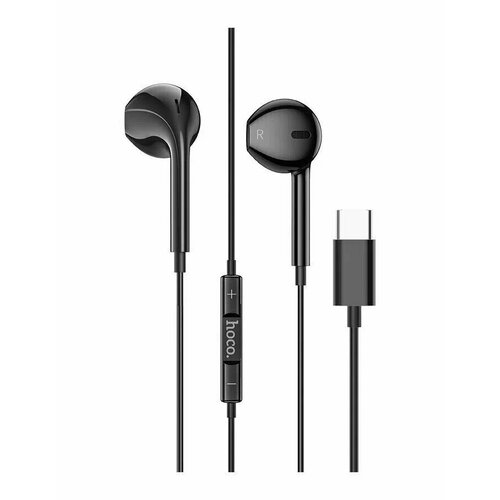 Наушники-гарнитура Hoco M101 Pro Crystal Type-C разъём черный 82397 490₽