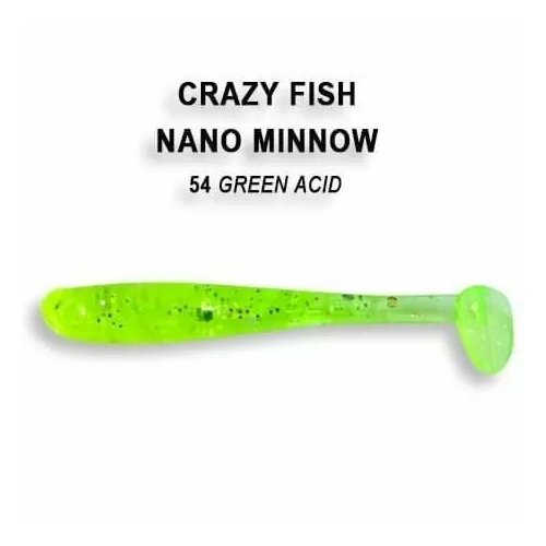 Силиконовые приманки Crazy Fish Nano minnow 1.6" 6-40-54-6, кальмар, 8 шт. Приманка для рыбалки, 40 мм.