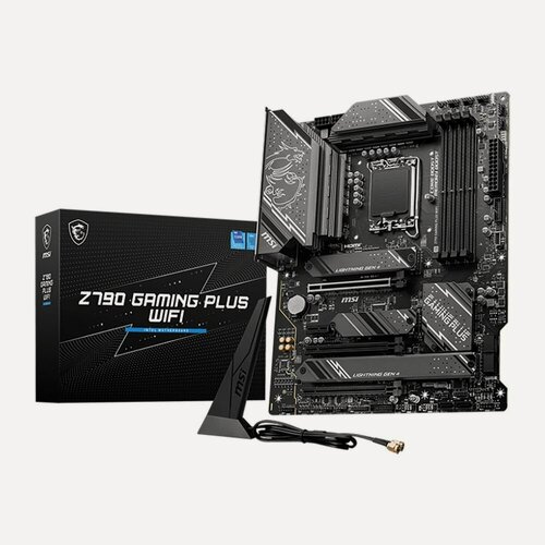 Изображение товара Материнская плата MSI Z790 GAMING PLUS WIFI Z790, LGA1700, 4*DDR5, 3*PCIEx16, 1*PCIEx1, 4*M.2, 2*TypeC, 1*USB3.2Gen2, 6*USB3.2Gen1, 8*USB2.0, 6*SATA3.0, 2.5G, DP, HDMI, ATX, RTL
