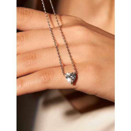 Колье SKAZKA Natali Romanovoi серебро 925 проба родирование фианит длина 38 см серебристый 2651₽