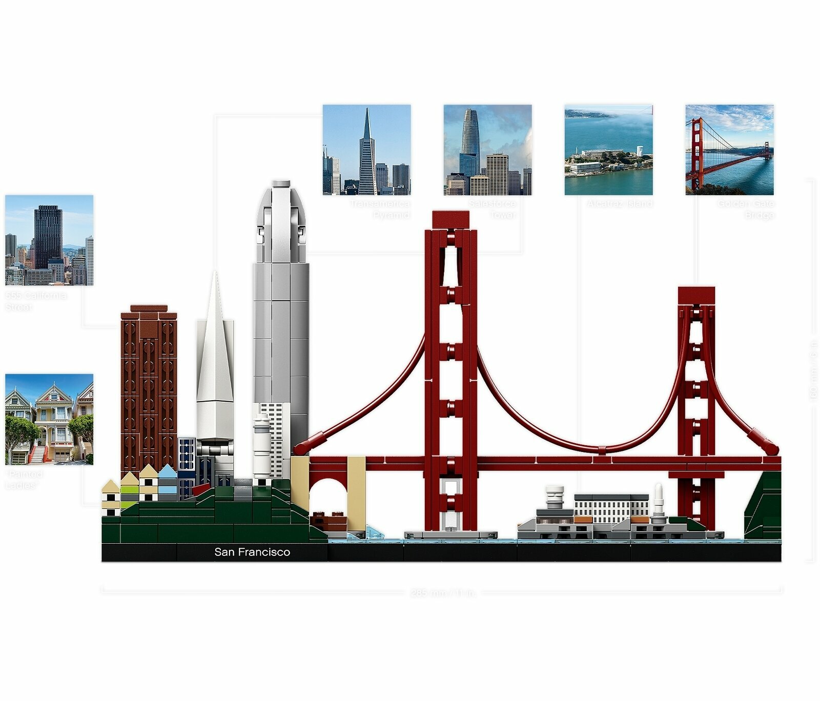 Конструктор LEGO Architecture Сан-Франциско, 565 деталей (21043) - фото №5
