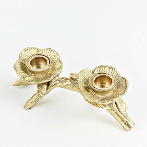 Подсвечник золотистый Цветы Фигурка животного декор для дома офиса и интерьера 1909₽