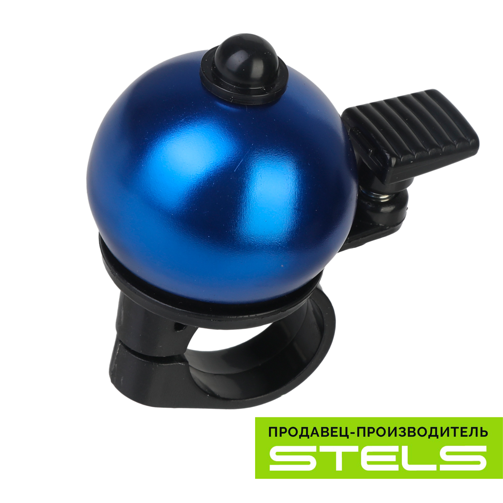 Звонок для велосипеда STELS 13A-09 алюминий/пластик, чёрно-синий