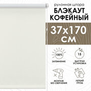 Рулонные шторы Blackout LUX, Кофейный 37х170