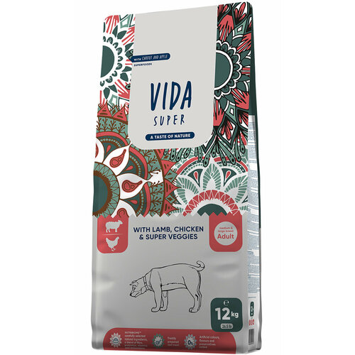 VIDA SUPER ADULT DOG MEDIUM/LARGE LAMB CHICKEN SUPER VEGGIES взр соб сред/круп ягненок курица овощи