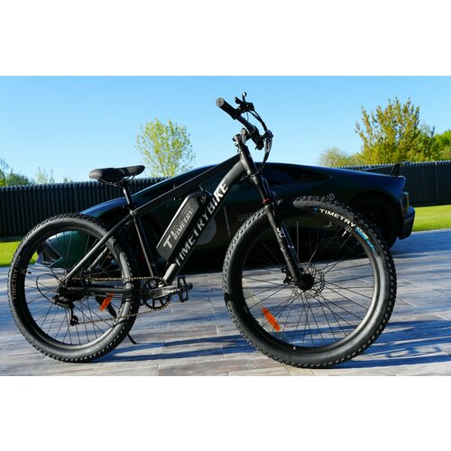 Электровелосипед полуфэтбайк Time Try 277S Алюминиевая рама 17 36V12AH Спортивный Взрослый черный матовый 59900₽