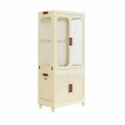 Шкаф пластиковый 2 секционный на колесах 11175₽