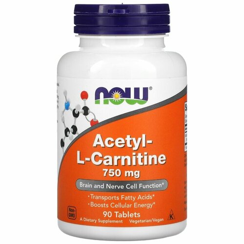 NOW Acetyl L-Carnitine 750 mg. 90 таб epic labs acetyl l carnitine 750 mg 90 таб