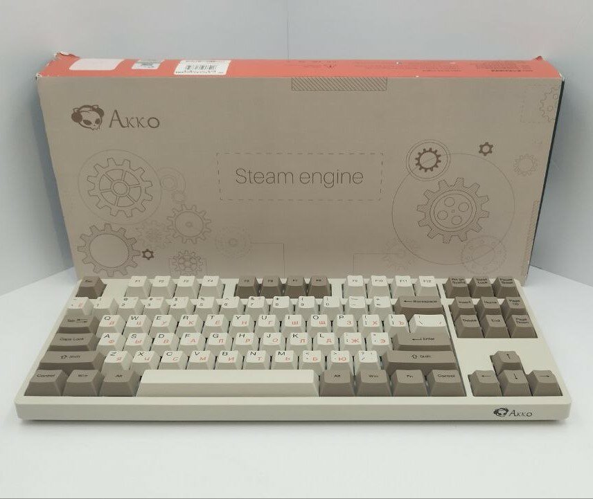 Игровая Клавиатура AKKO 3087 V2 Steam engine RGB Radiant Red CS Switch Серый