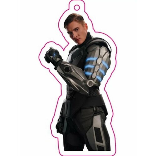 Брелок, матовая фактура, черный