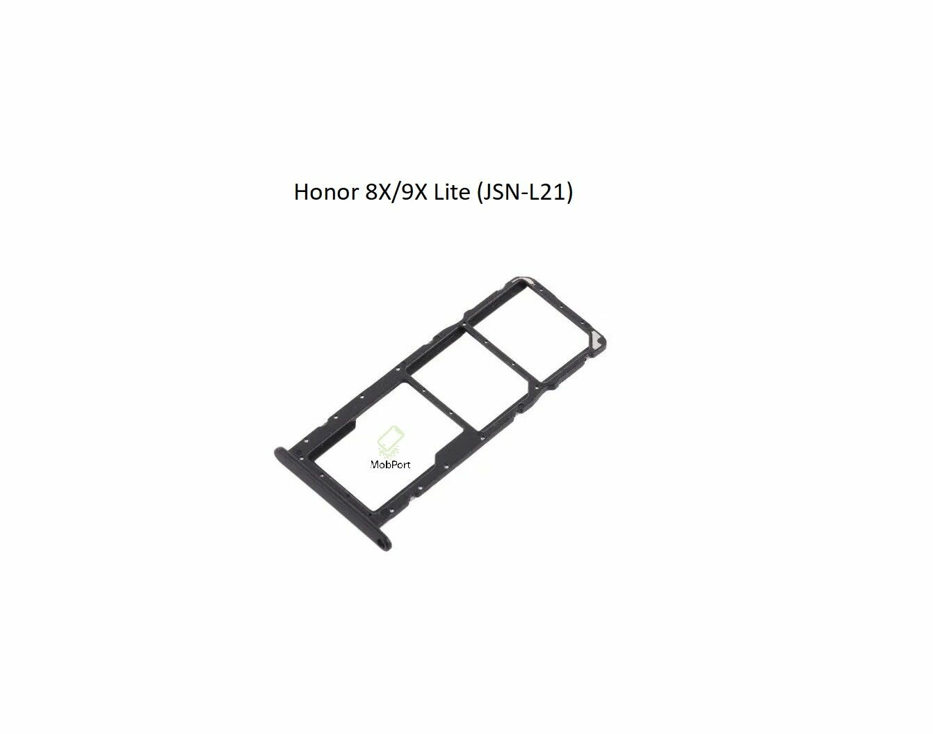 Держатель SIM для Huawei Honor 8X/9X Lite (JSN-L21), Черный (Сим Лоток) — фото 1