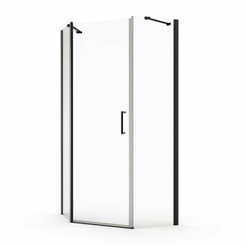 Душевое ограждение SANTREK AQUA Luna- PNT-900-C- Matt Black 9009001850 стекло Прозр 5мм профиль Чёрный 37766₽