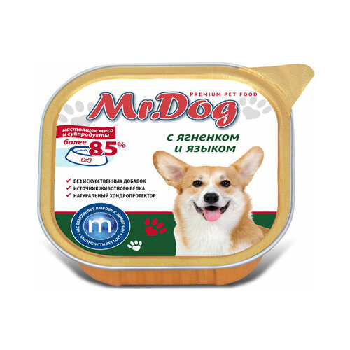 Мистер Дог 60231 кон. для собак с Ягненком и языком 300г