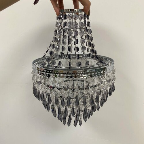 Home Terri Хромированный 5-уровневый абажур из бисера Grey Shade only Серебряный 2427₽