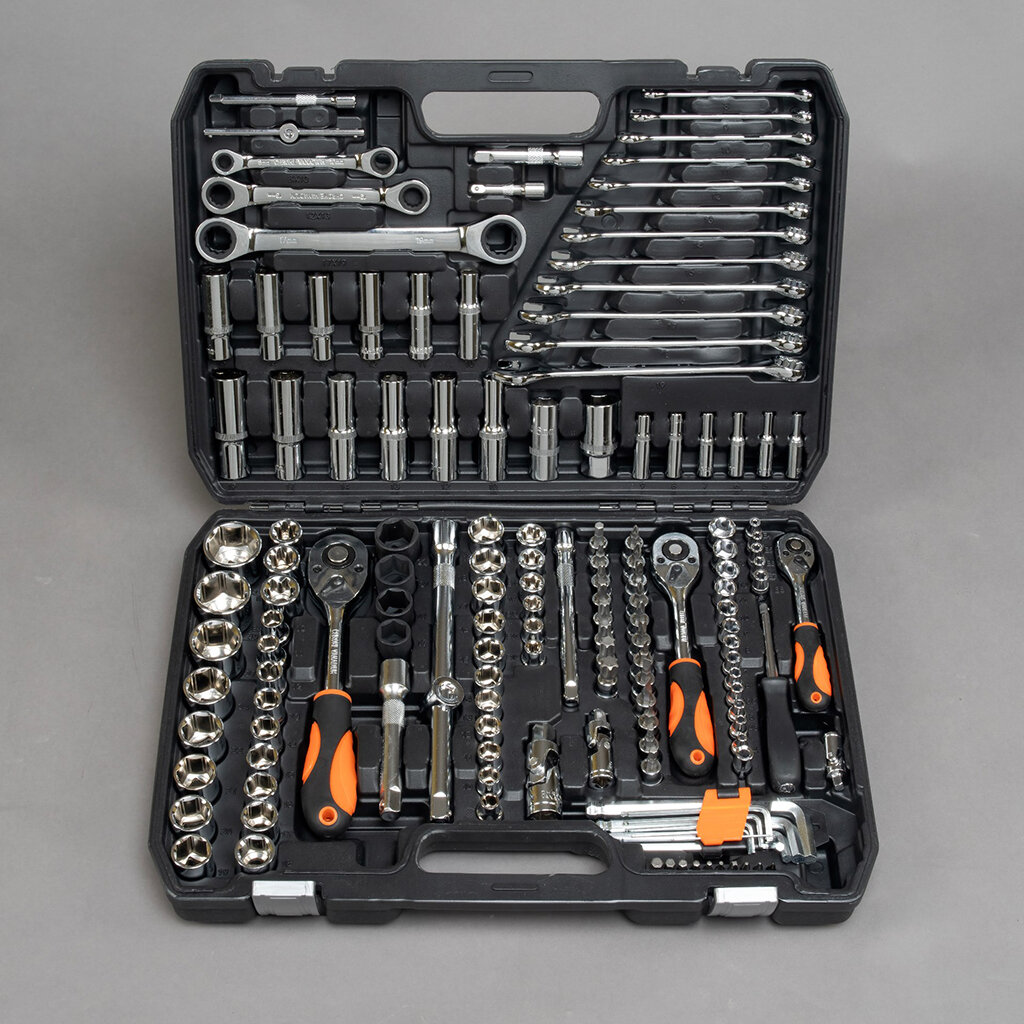 фото Набор инструментов 151 предмет для авто, для мастерской, ключи, головки, биты, авто инструменты в кейсе