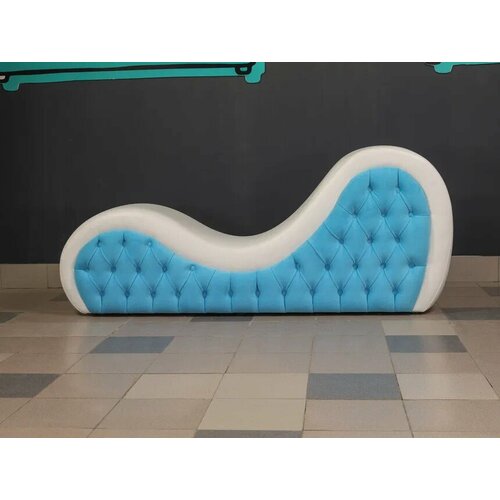 Кушетка Тантра кресло-кушетка для отдыха искусственная кожа белыйголубой 80х50 см 1 место 20900₽