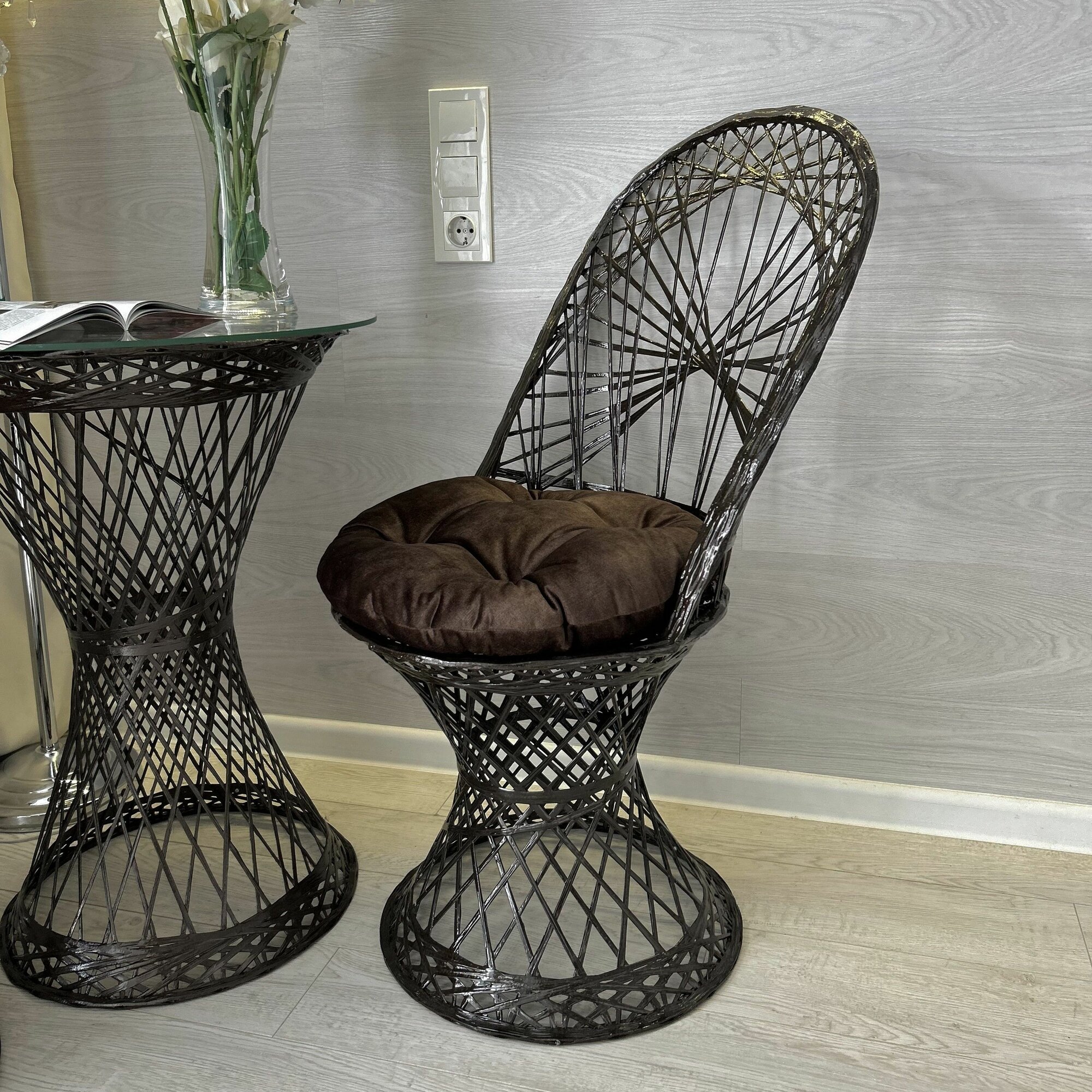 Кресло садовое ажурное Прованс, стул для лоджии и балкона, бренд Ajurio